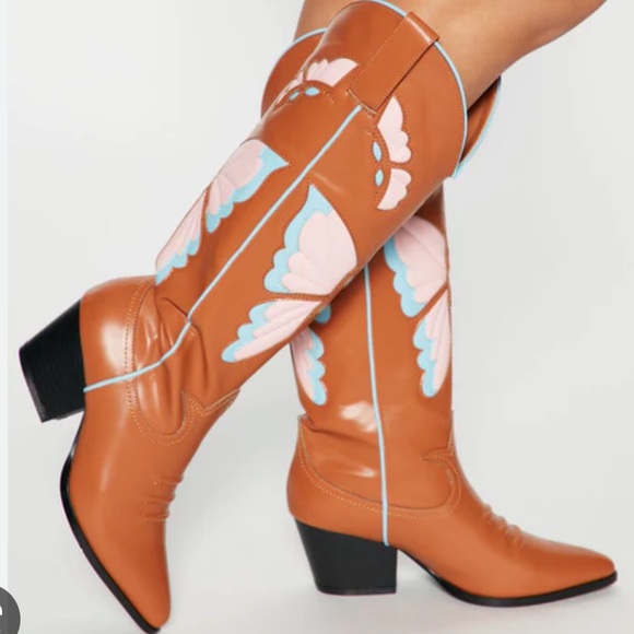 Fashion Nova Janie Cowboy Boots - Picture 3 of 3